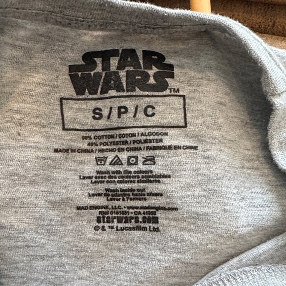 STAR WARS Grogu Graphic T Shirt | Men’s Small | Grey - Picture 7 of 7